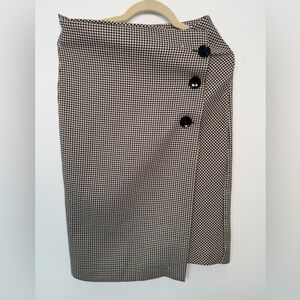 TRAF Collection Black and White Checkered Pencil Skirt